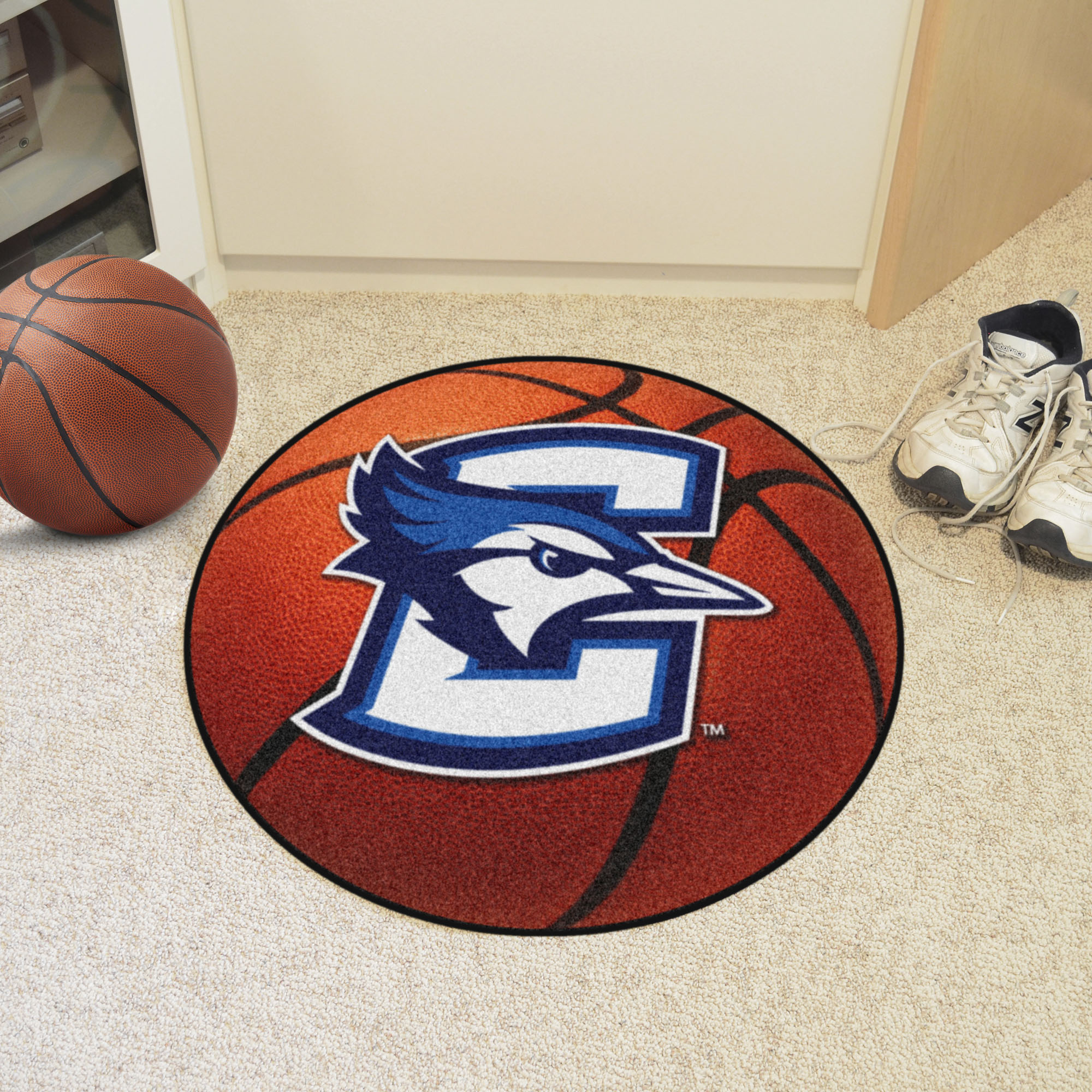 Creighton University Area Rugs - Nylon Ball Shaped (Ball Shaped Area Rugs: Basketball)