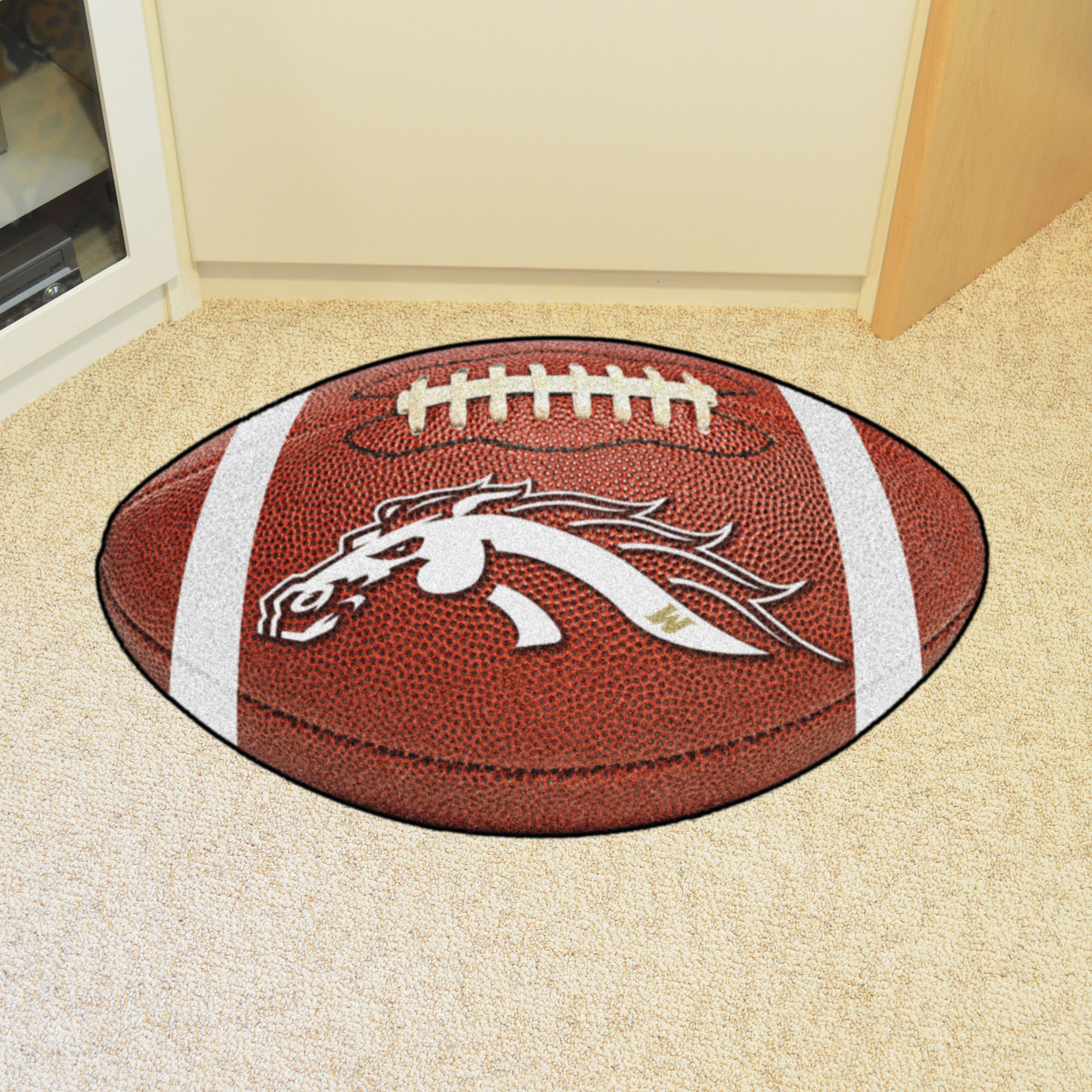 Western Michigan University Broncos Ball Shaped Area Rugs (Ball Shaped Area Rugs: Football)