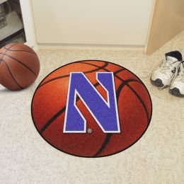 Northwestern University Wildcats Ball Shaped Area Rugs (Ball Shaped Area Rugs: Basketball)