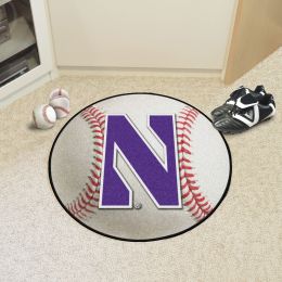 Northwestern University Wildcats Ball Shaped Area Rugs (Ball Shaped Area Rugs: Baseball)