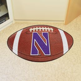 Northwestern University Wildcats Ball Shaped Area Rugs (Ball Shaped Area Rugs: Football)