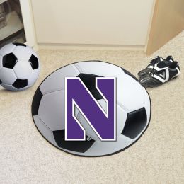 Northwestern University Wildcats Ball Shaped Area Rugs (Ball Shaped Area Rugs: Soccer Ball)