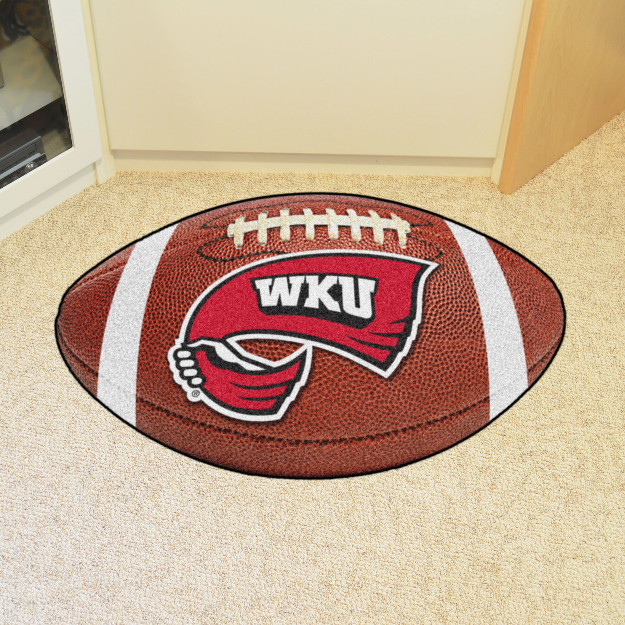 Western University Kentucky Ball Shaped Area rugs (Ball Shaped Area Rugs: Football)