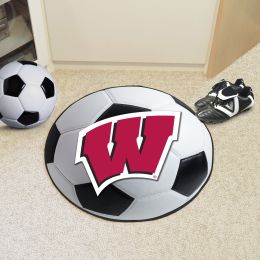 University of Wisconsin Ball Shaped Area Rugs (Ball Shaped Area Rugs: Soccer Ball)