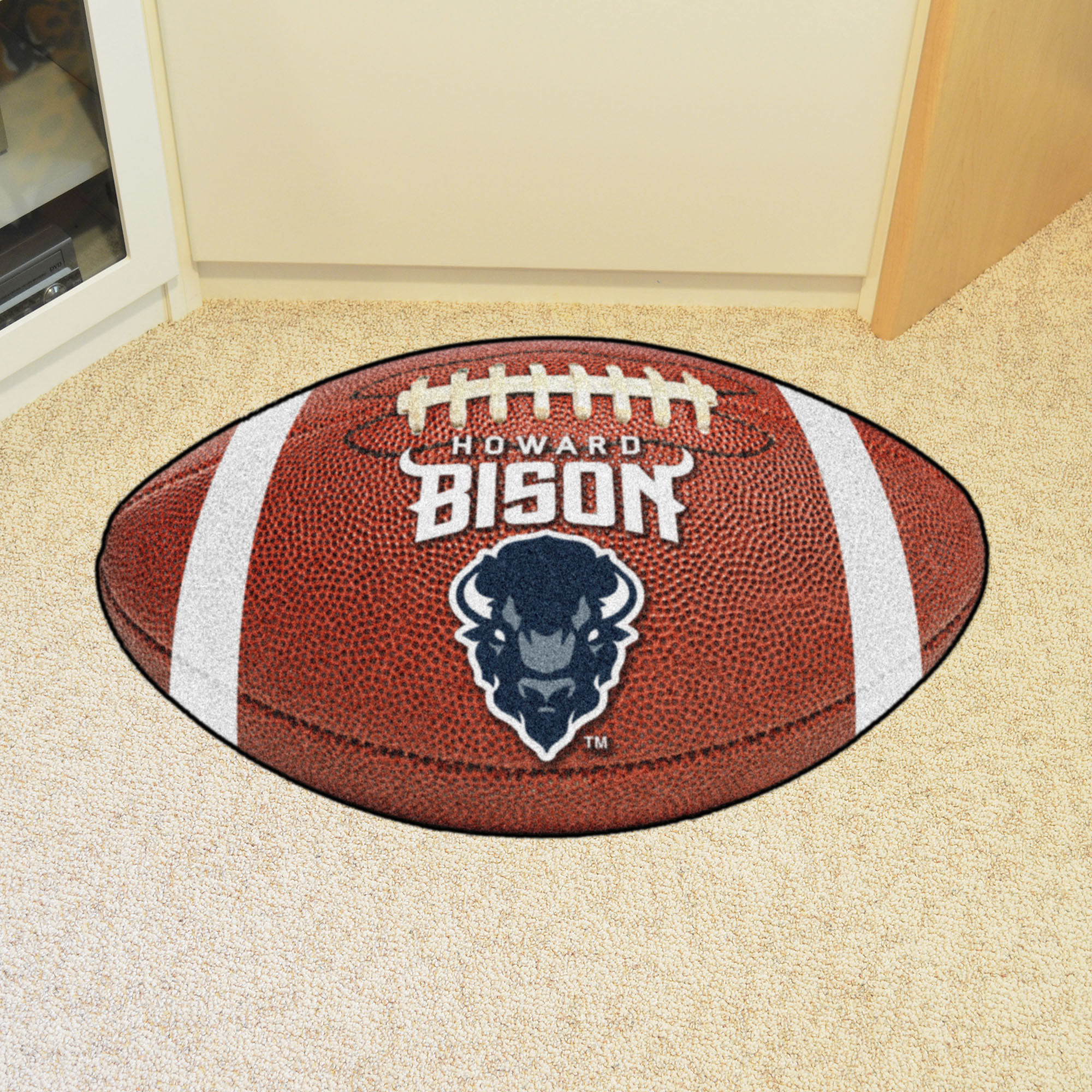 Howard University Bisons Ball Shaped Area Rugs (Ball Shaped Area Rugs: Football)