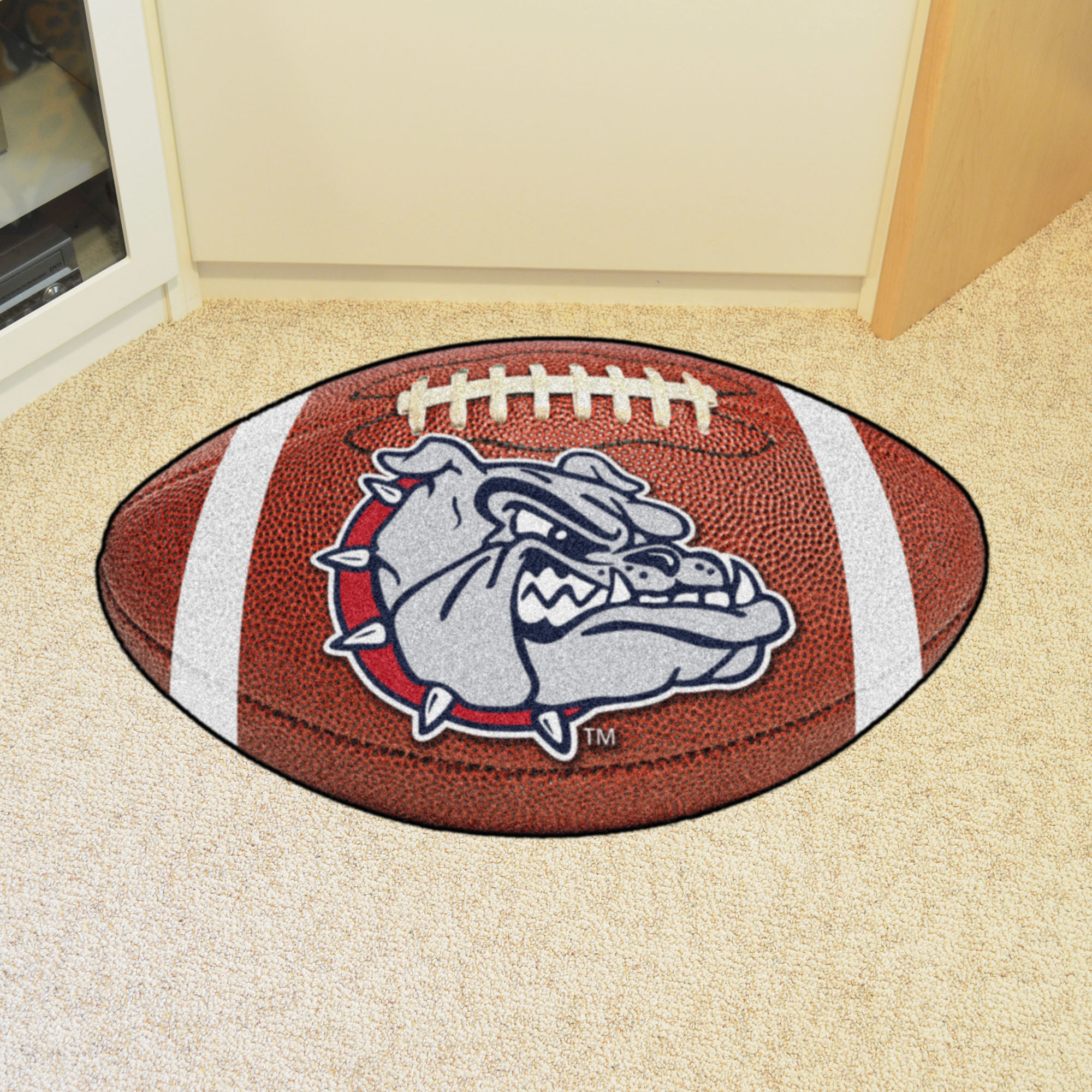 Gonzaga University Bulldogs Ball Shaped Area Rugs (Ball Shaped Area Rugs: Football)