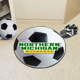 Northern Michigan University Wildcats Ball Shaped Area Rugs (Ball Shaped Area Rugs: Soccer Ball)