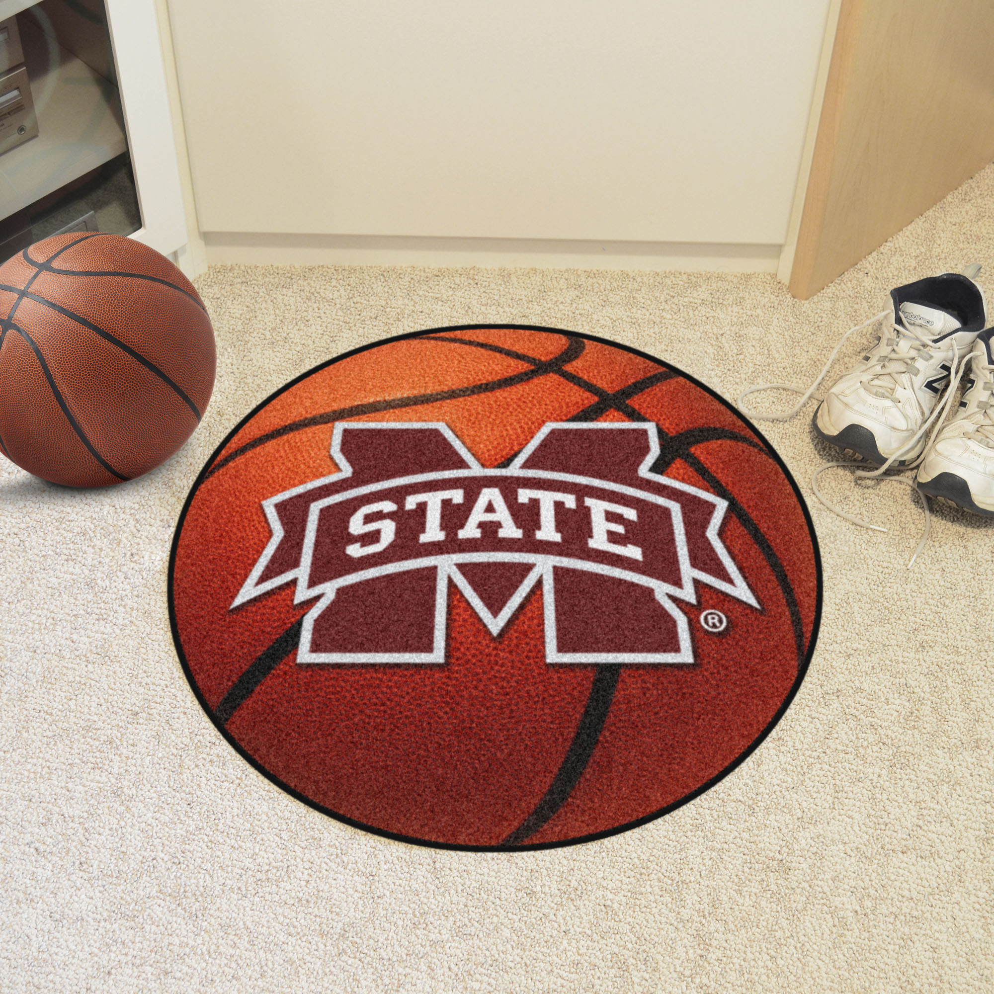 Mississippi State University Ball Shaped Area Rugs (Ball Shaped Area Rugs: Basketball)