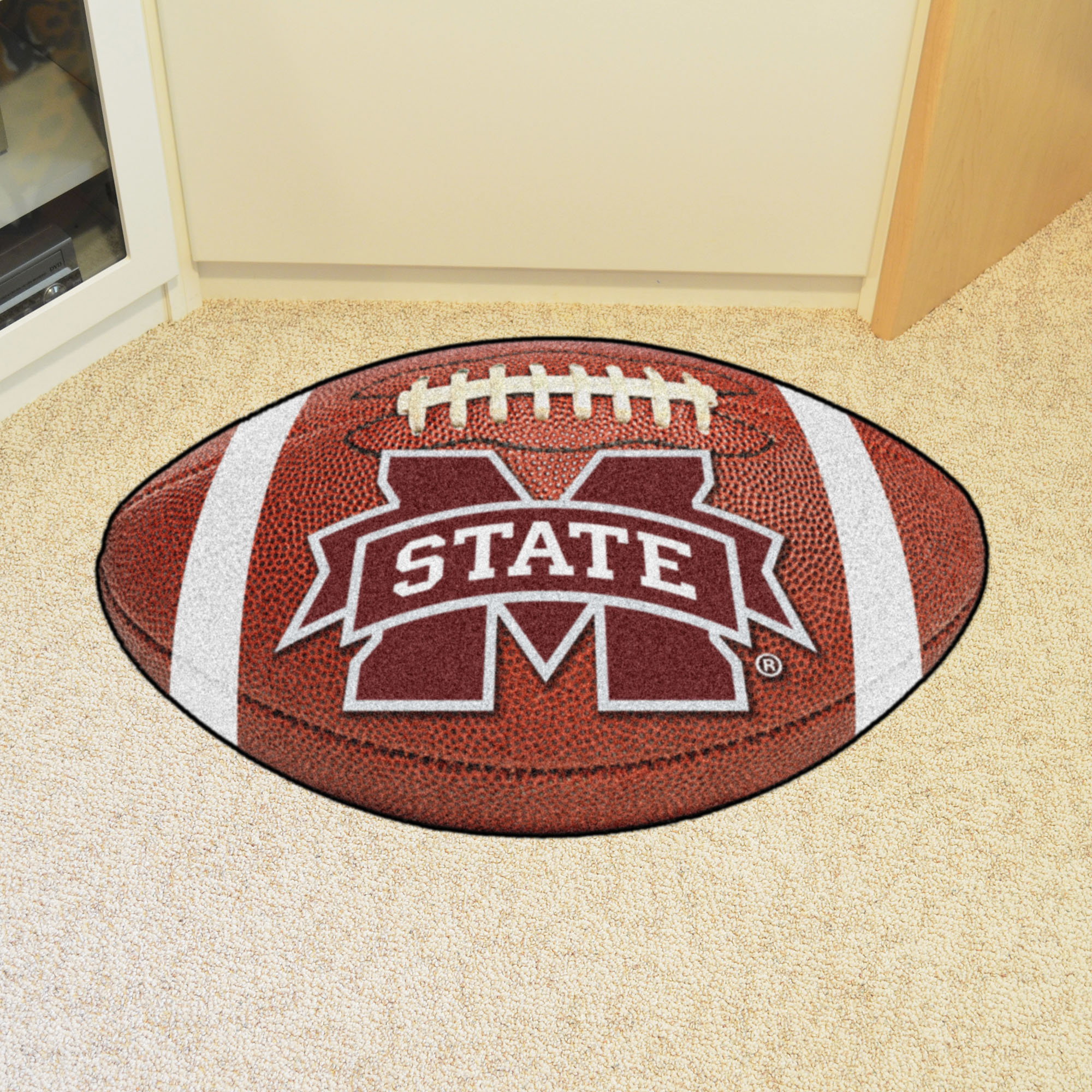 Mississippi State University Ball Shaped Area Rugs (Ball Shaped Area Rugs: Football)