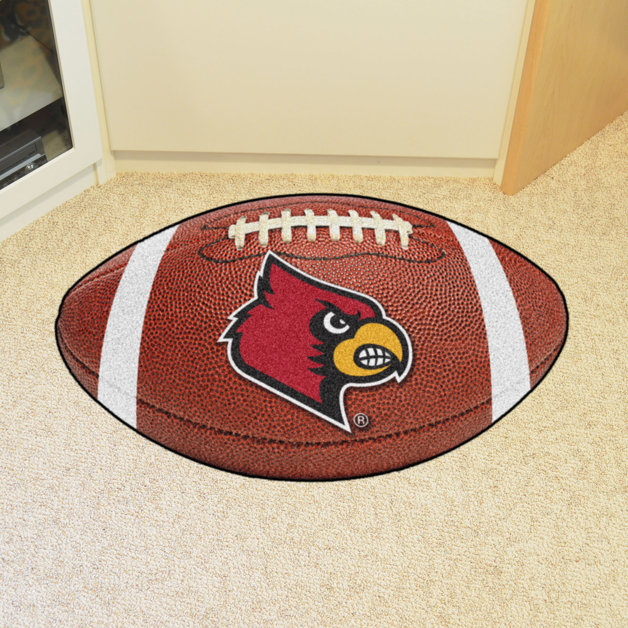 University of Louisville Cardinals Ball Shaped Area Rugs (Ball Shaped Area Rugs: Football)