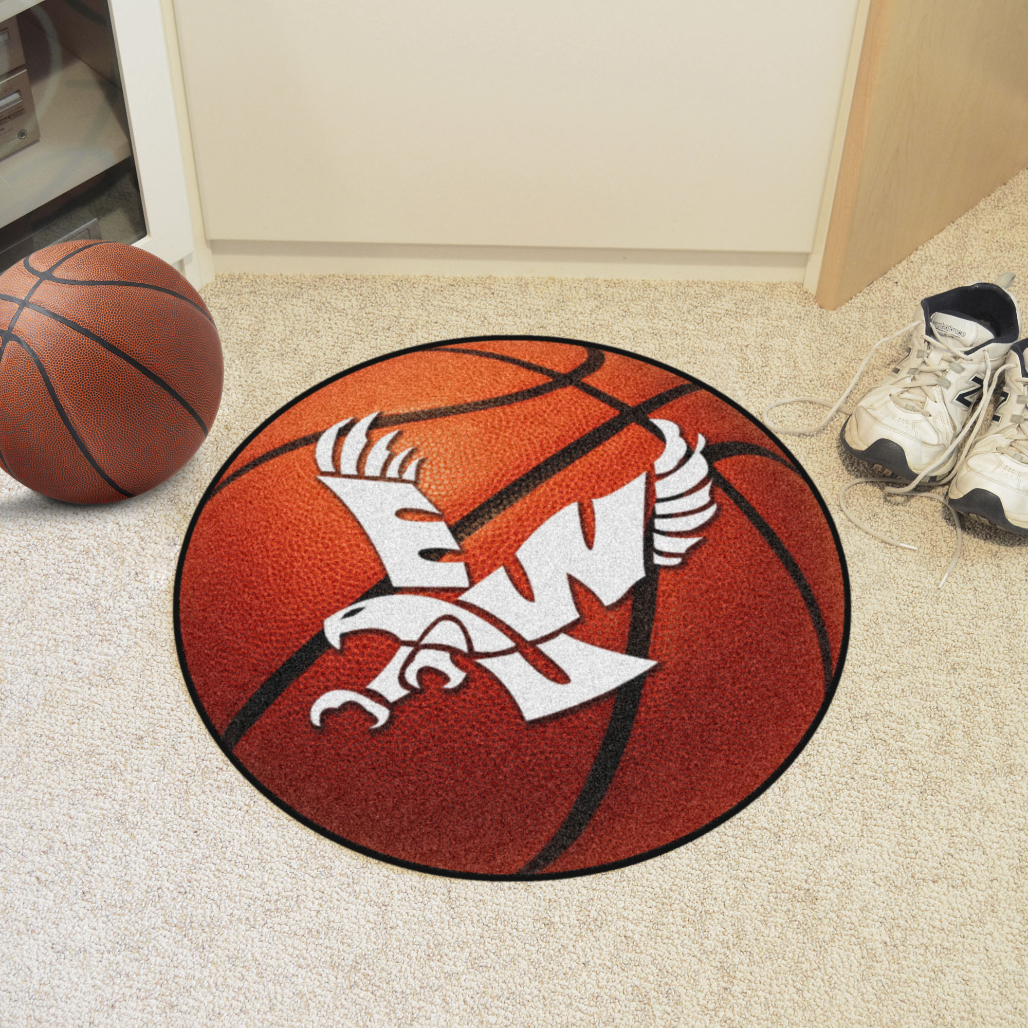 Eastern Washington University Area Rugs - Nylon Ball Shaped (Ball Shaped Area Rugs: Basketball)
