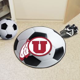 University of Utah Utes Ball Shaped Area Rugs (Ball Shaped Area Rugs: Soccer Ball)