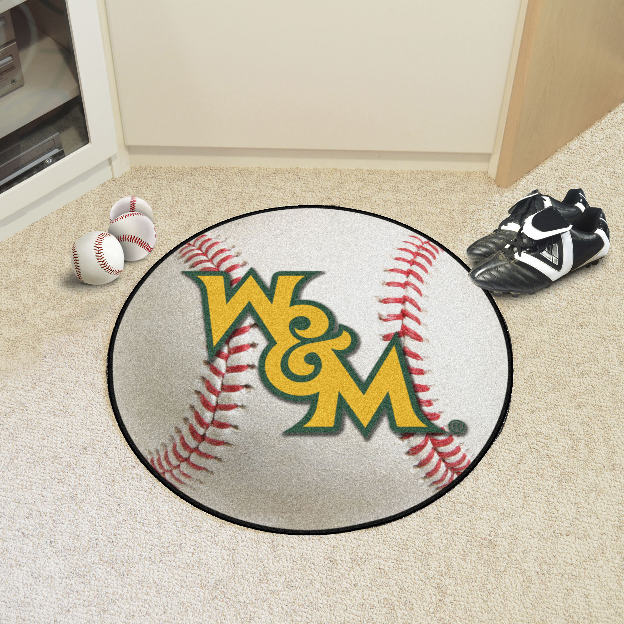 College of William & Mary Ball-Shaped Area Rugs (Ball Shaped Area Rugs: Baseball)