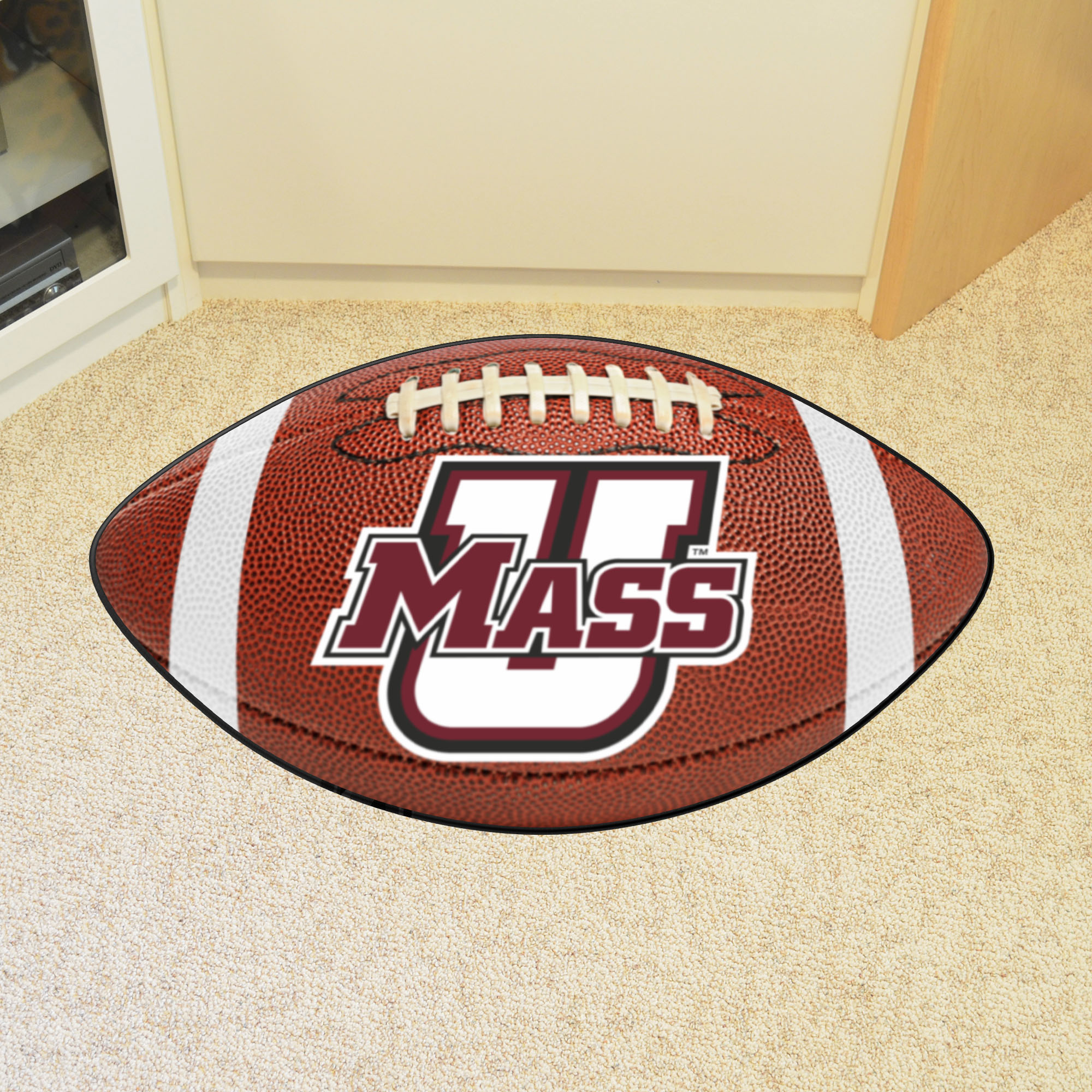 University of Massachusetts Ball Shaped Area Rugs (Ball Shaped Area Rugs: Football)