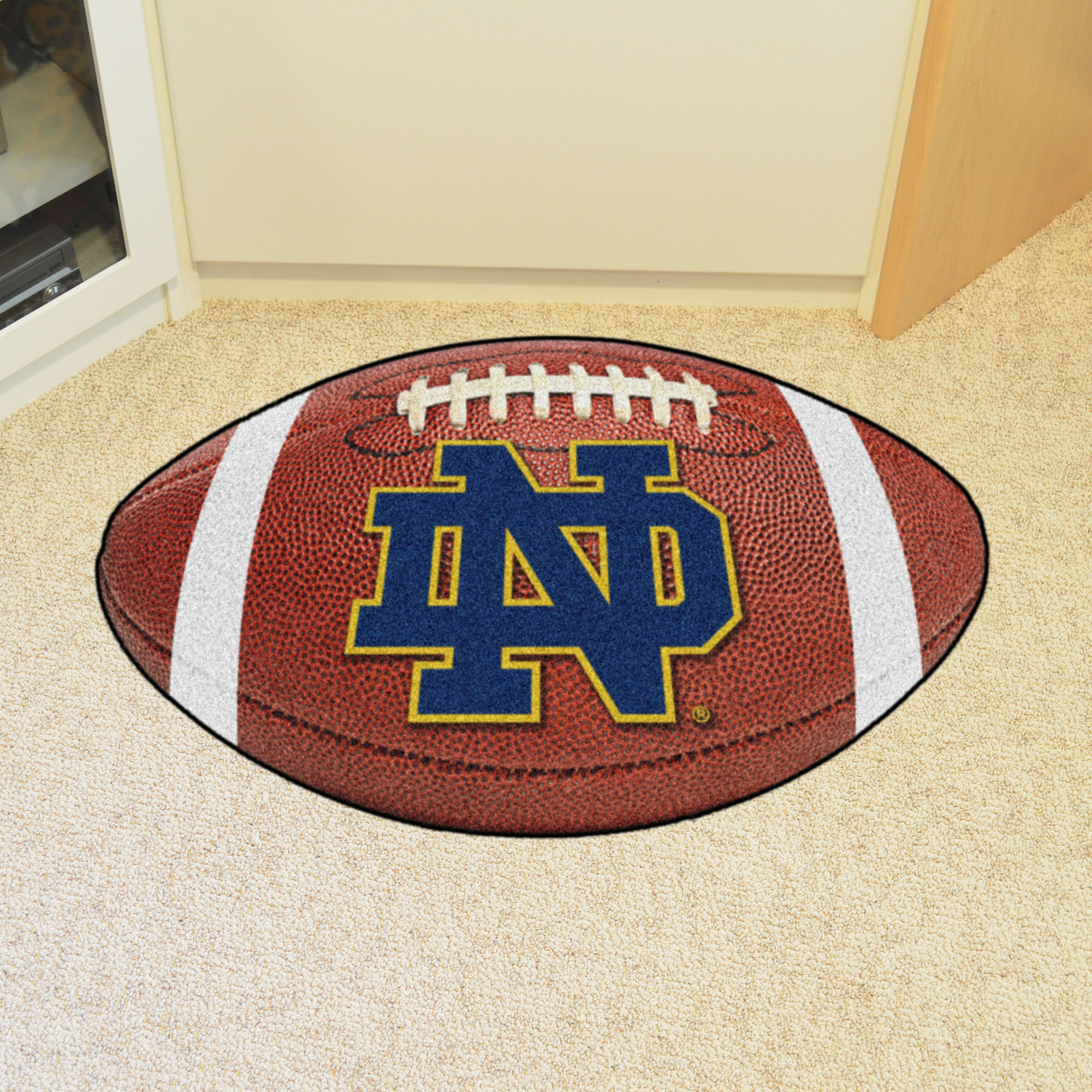 University of Notre Dame Ball Shaped Area Rugs (Ball Shaped Area Rugs: Football)