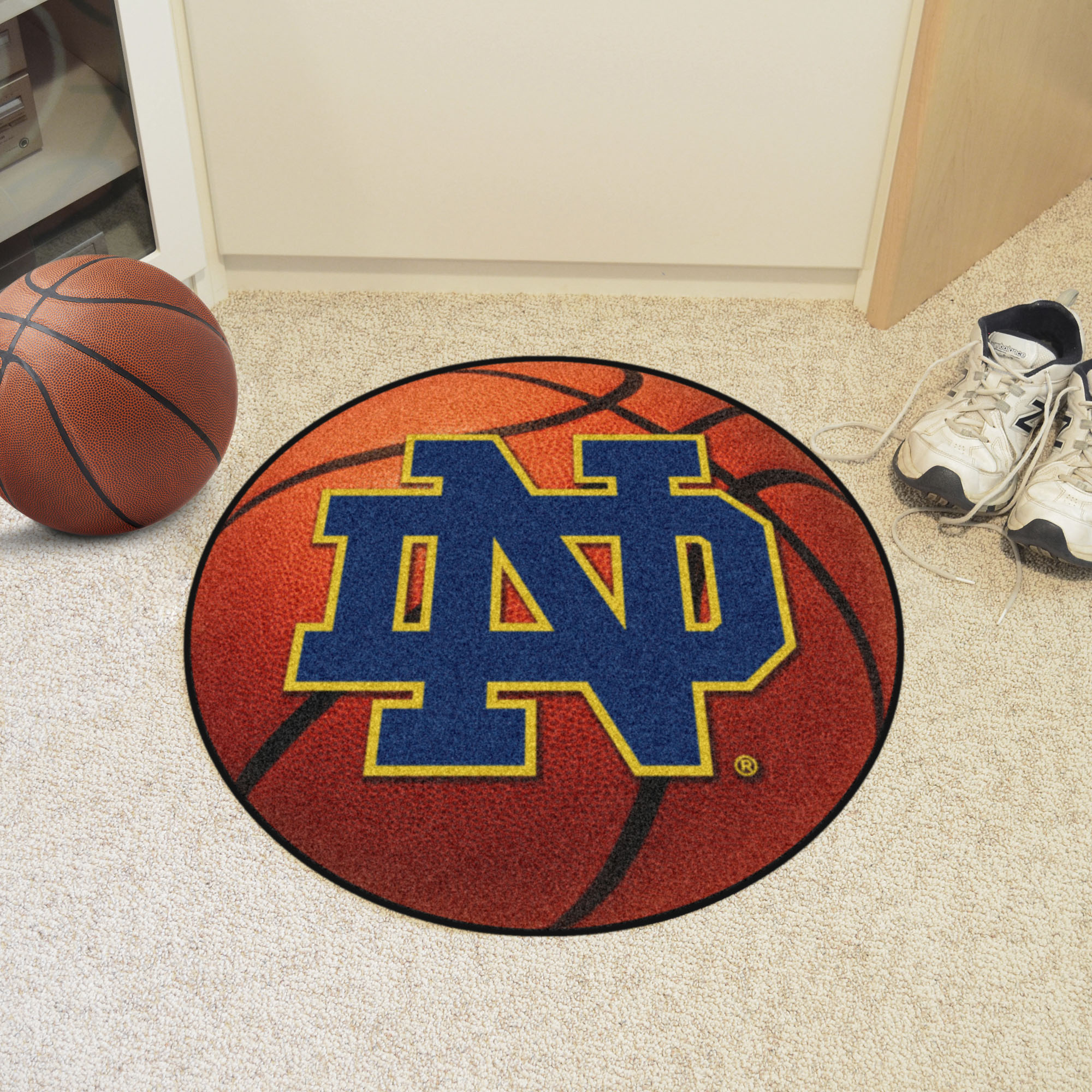 University of Notre Dame Ball Shaped Area Rugs (Ball Shaped Area Rugs: Basketball)