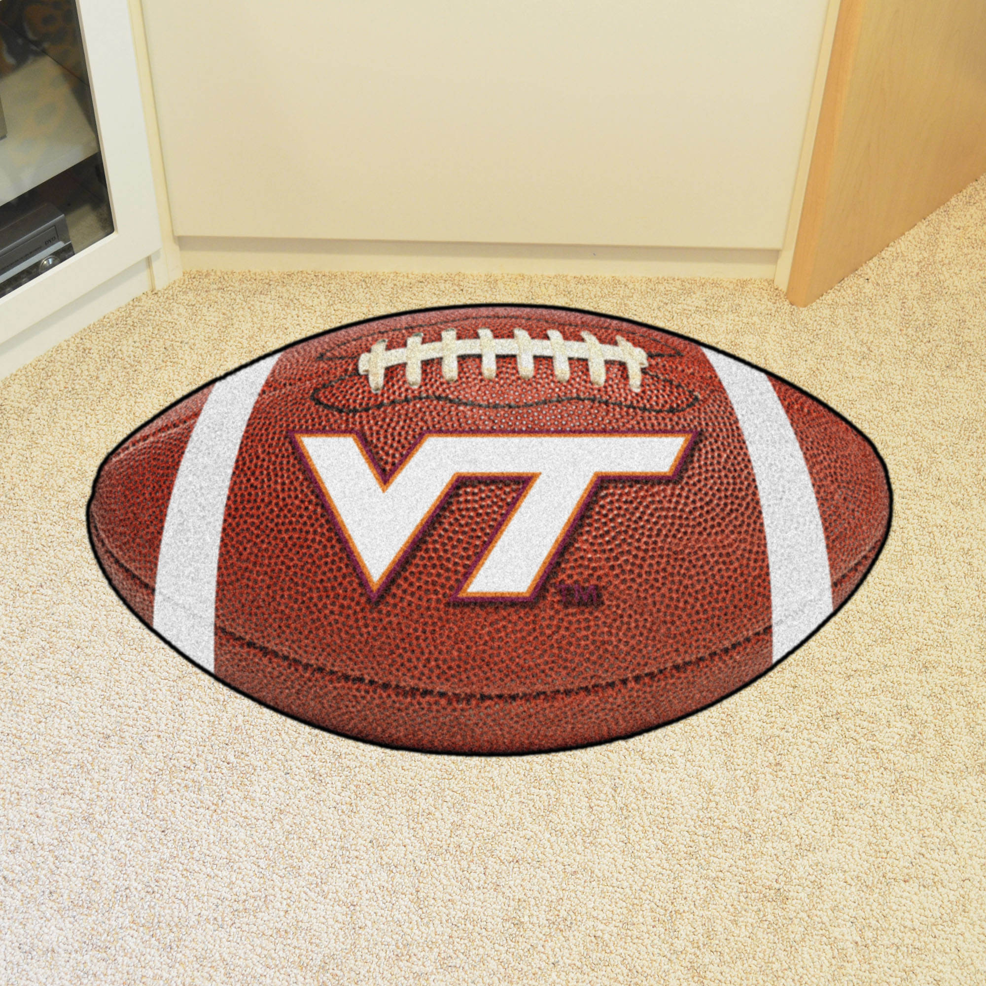 Virginia Tech Ball Shaped Area Rugs (Ball Shaped Area Rugs: Football)