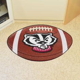 Wisconsin Badgers Ball Shaped Area Rugs (Ball Shaped Area Rugs: Football)