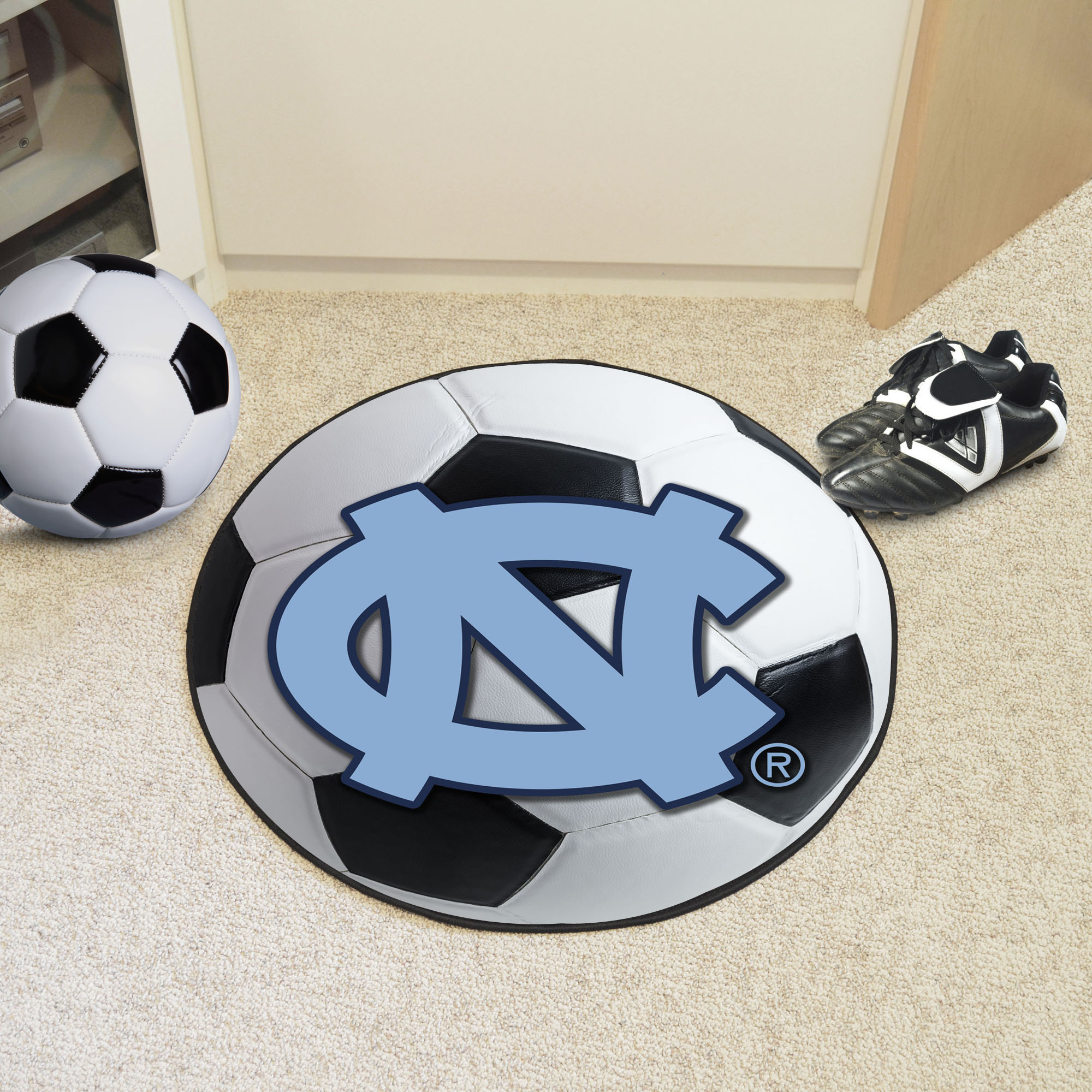 University of North Carolina Ball Shaped Area Rugs (Ball Shaped Area Rugs: Soccer Ball)