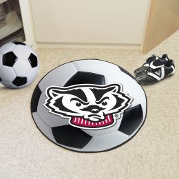 Wisconsin Badgers Ball Shaped Area Rugs (Ball Shaped Area Rugs: Soccer Ball)