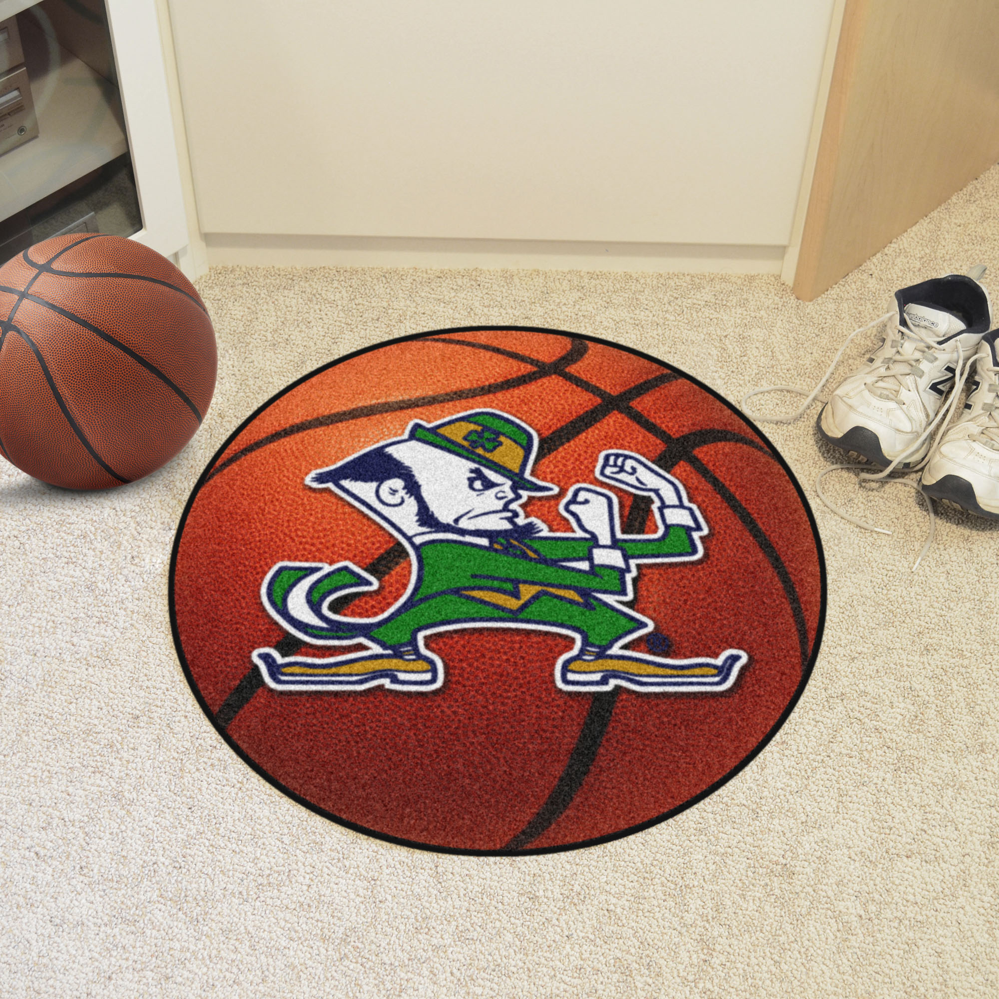 University of Notre Dame Mascot Ball Shaped Area Rugs (Ball Shaped Area Rugs: Basketball)