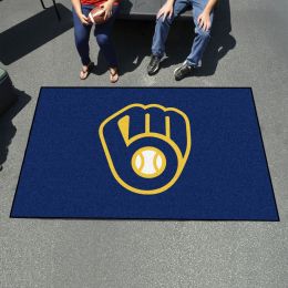 Milwaukee Brewers Outdoor Ulti-Mat - Nylon 60" x 96" (Field & Logo: Logo or Mascot)