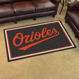 Baltimore Orioles Area Rug - 4 x 6 Nylon (Field & Logo: Logo or Mascot)