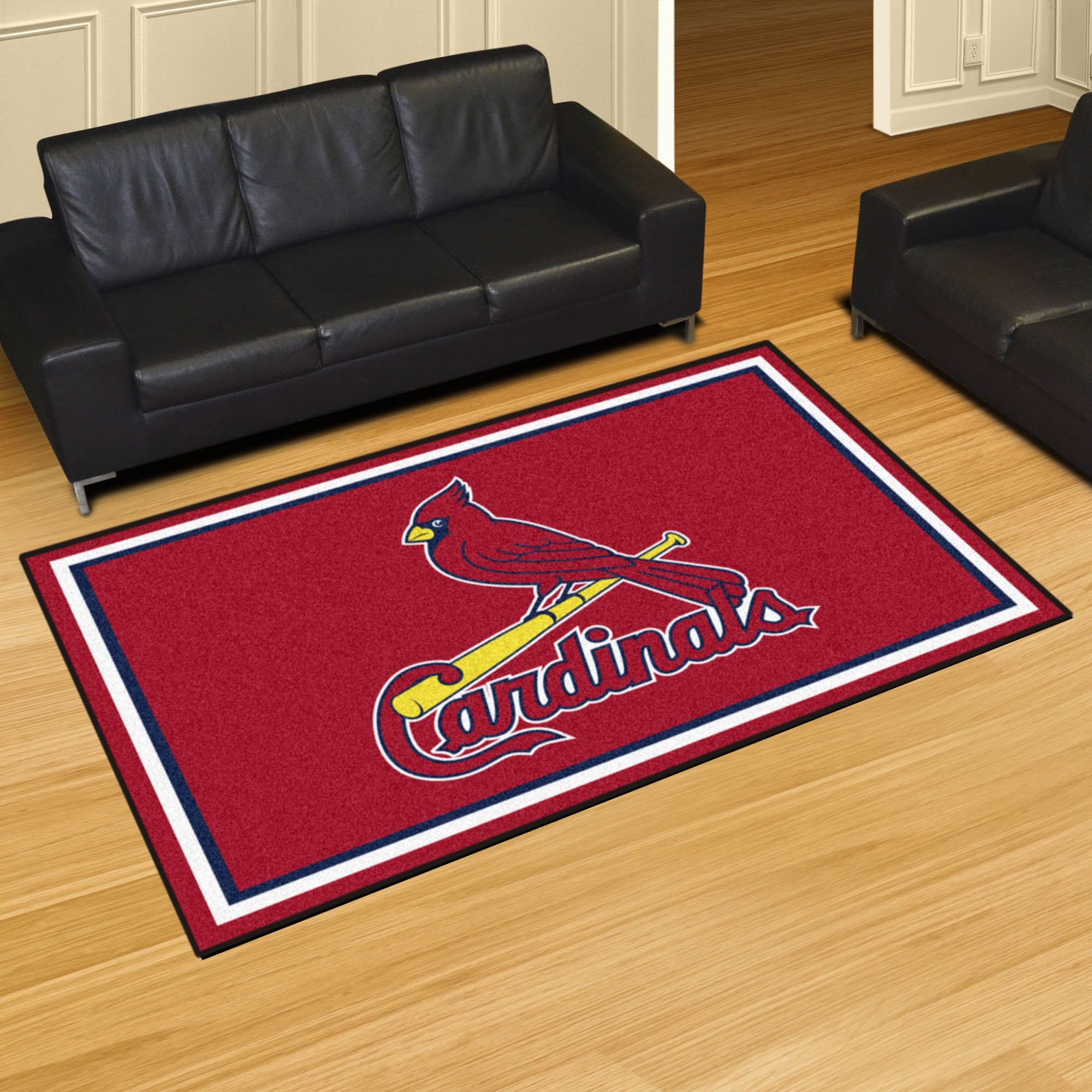 St. Louis Cardinals Area Rug â€“ Nylon 5 x 8 (Field & Logo: Logo or Mascot)