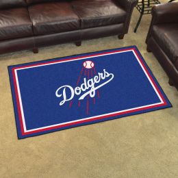 Los Angeles Dodgers  Area Rug - 4 x 6 Nylon (Field & Logo: Logo or Mascot)