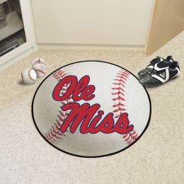 University of Mississippi Rebels Ball Shaped Area Rugs (Ball Shaped Area Rugs: Baseball)