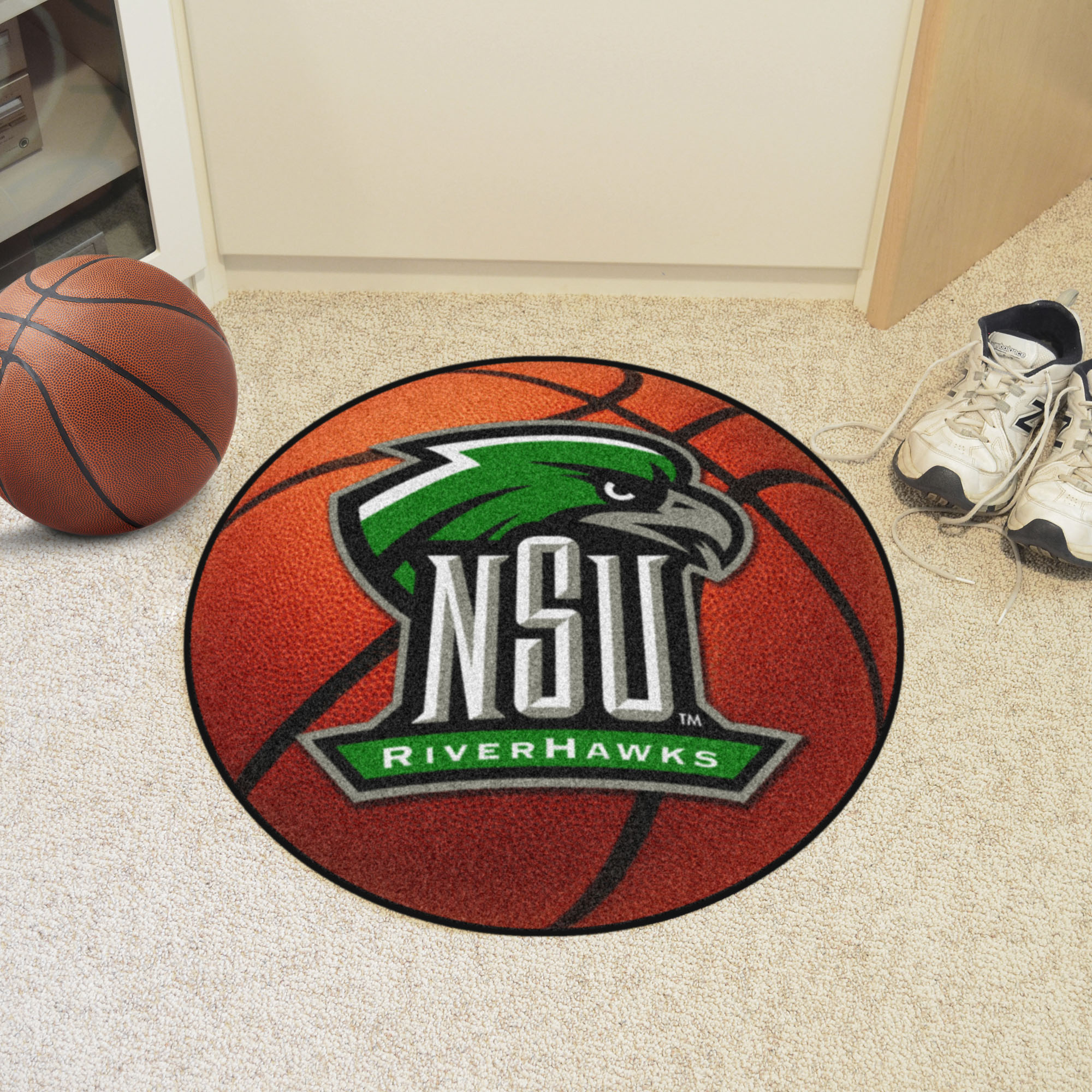 Northeastern State University Ball Shaped Area Rugs (Ball Shaped Area Rugs: Basketball)