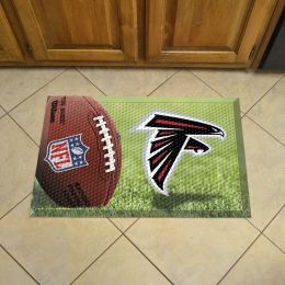 Atlanta Falcons Scrapper Doormat - 19 x 30 Rubber (Field & Logo: Football Field)