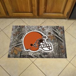 Cleveland Browns Scrapper Doormat - 19 x 30 rubber (Field & Logo: Camo & Logo)