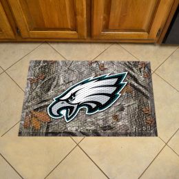 Philadelphia Eagles Scrapper Doormat - 19 x 30 rubber (Field & Logo: Camo & Logo)