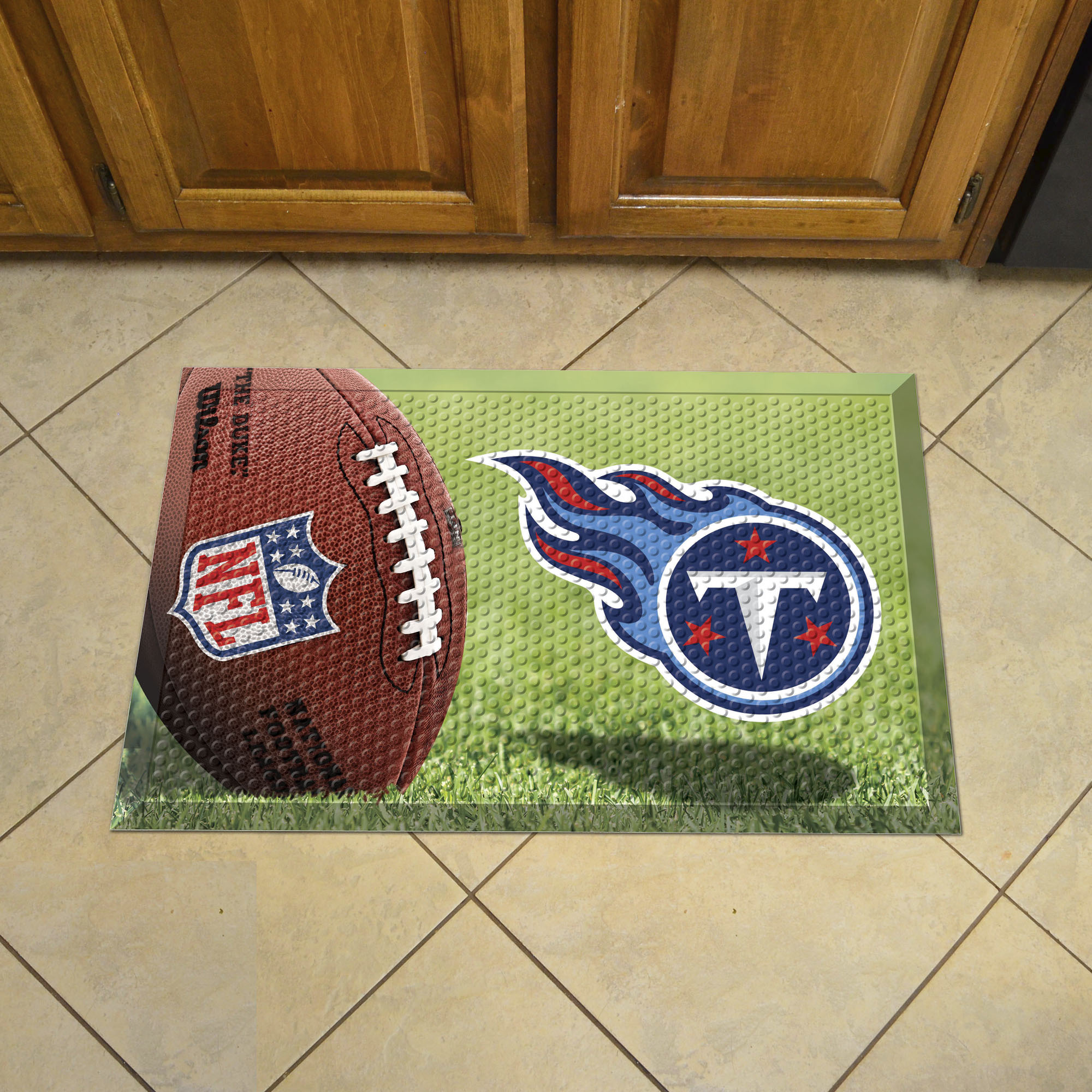 Details about   NY Giants Tennessee Titans House Divided Football Welcome Porch Doormat 