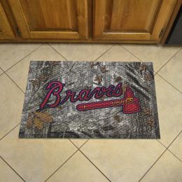 Braves Scrapper Doormat - 19" x 30" Rubber (Field & Logo: Field & Logo)