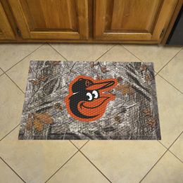 Baltimore Orioles Scrapper Doormat - 19 x 30 Rubber (Field & Logo: Camo & Logo)