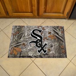 Chicago White Sox Scrapper Doormat - 19 x 30 Rubber (Field & Logo: Camo & Logo)