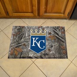 Kansas City Royals Scrapper Doormat - 19 x 30 Rubber (Field & Logo: Camo & Logo)
