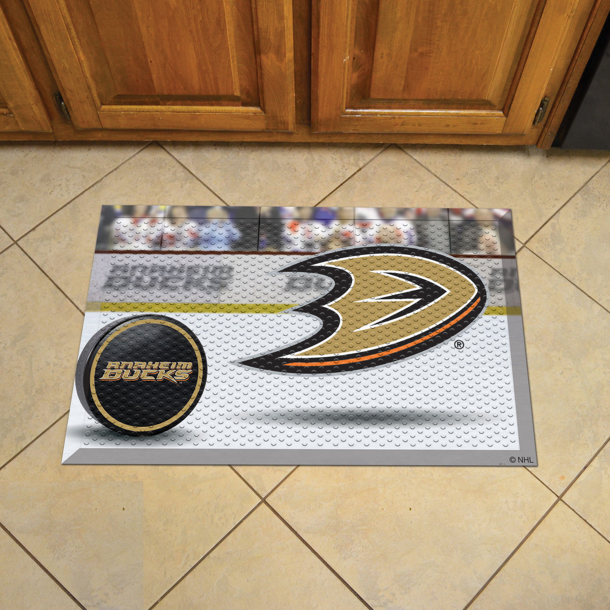 Ducks Scrapper Doormat - 19" x 30" Rubber (Camo or Rink Design: Rink & Logo)