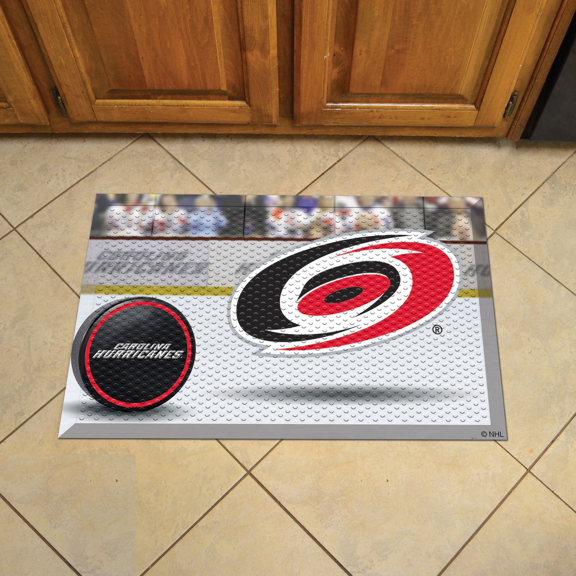 Hurricanes Scrapper Doormat - 19" x 30" Rubber (Camo or Rink Design: Rink & Logo)