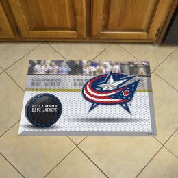 Blue Jackets Scrapper Doormat - 19" x 30" Rubber (Camo or Rink Design: Rink & Logo)