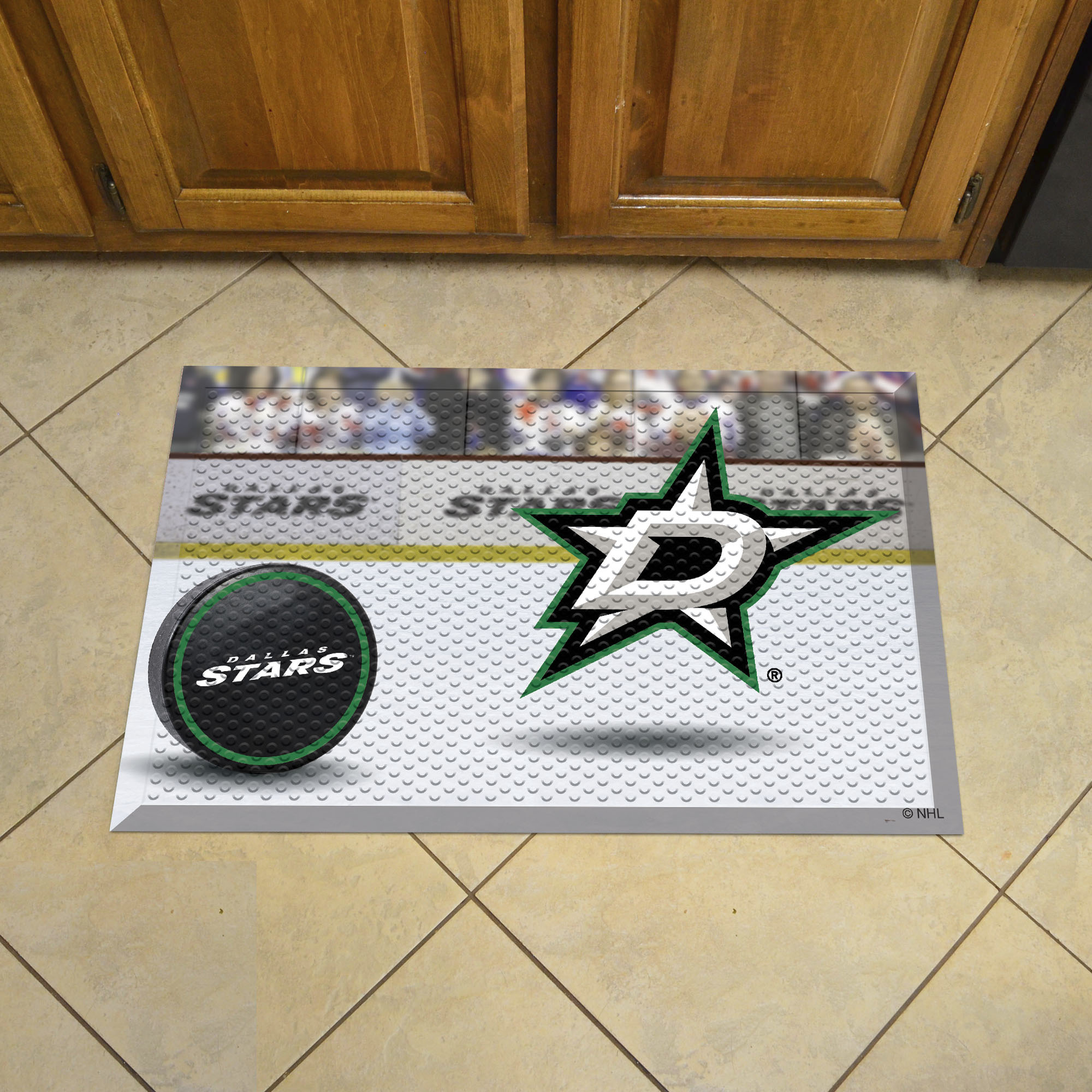 Stars Scrapper Doormat - 19" x 30" Rubber (Camo or Rink Design: Rink & Logo)