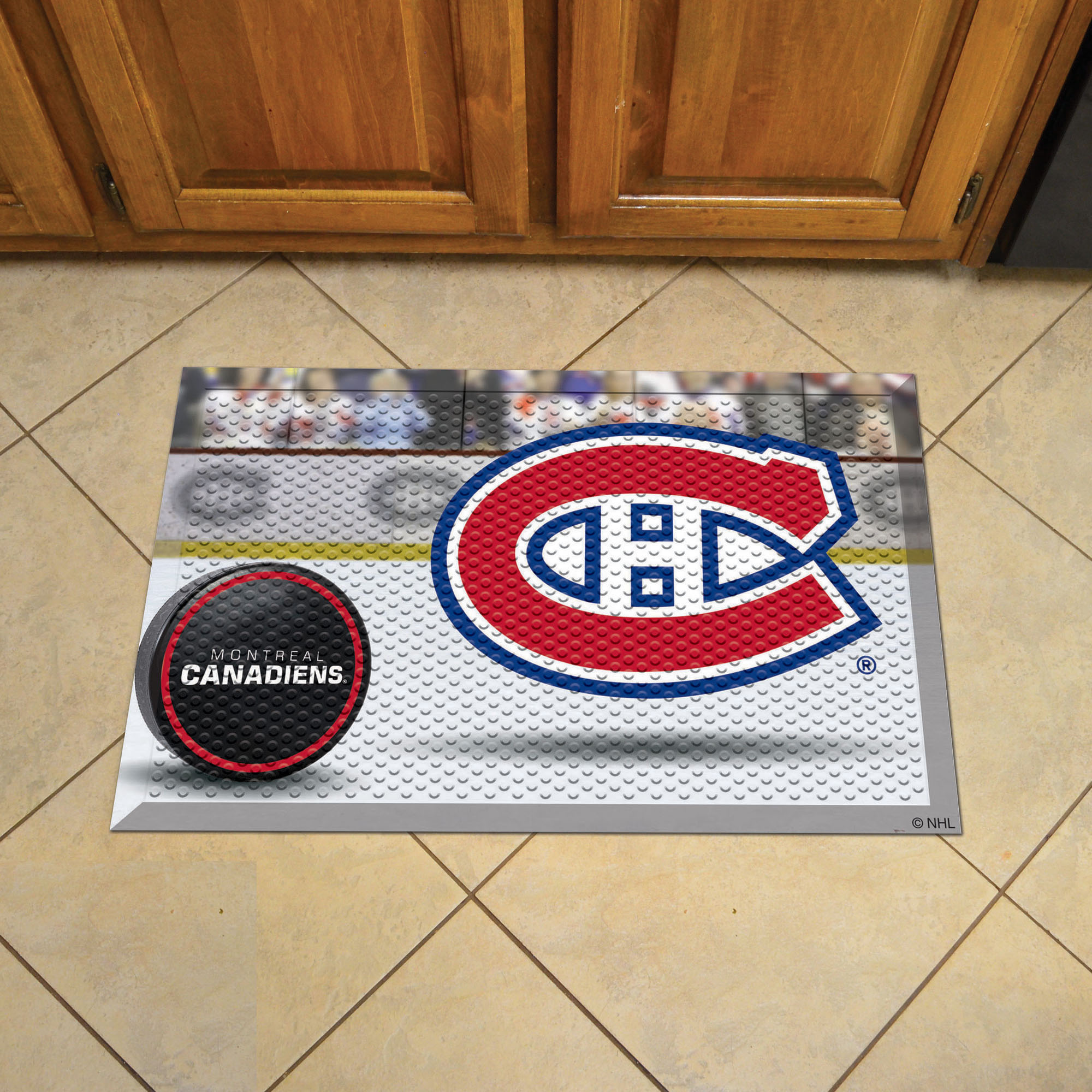 Canadiens Scrapper Doormat - 19" x 30" Rubber (Camo or Rink Design: Rink & Logo)