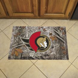 Senators Scrapper Doormat - 19" x 30" Rubber (Camo or Rink Design: Camo & Logo)