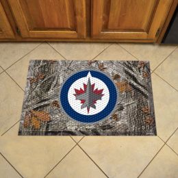 Winnipeg Jets Scrapper Doormat - 19" x 30" Rubber (Camo or Rink Design: Camo & Logo)