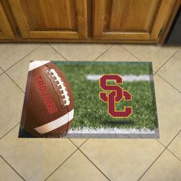 USC Scrapper Doormat - 19 x 30 rubber (Field & Logo: Football Field)