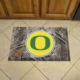 University of Oregon Scrapper Doormat - 19" x 30" Rubber (Field & Logo: Camo & Logo)