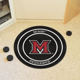 Miami of Ohio University Ball Shaped Area rugs (Ball Shaped Area Rugs: Hockey Puck)