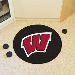 University of Wisconsin Ball Shaped Area Rugs (Ball Shaped Area Rugs: Hockey Puck)